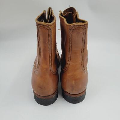 RED WING LEATHER STEEL TOED BOOTS MENS SIZE 10D