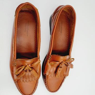 HILL & ARCHER TAN LEATHER LOAFERS MENS SIZE 9.5