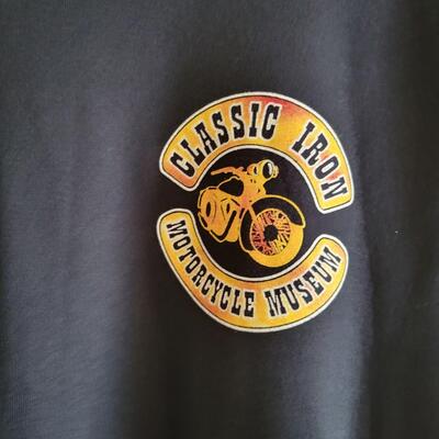CLASSIC IRON MOTORCYCLE MUSEUM LARGE MENS TSHIRT