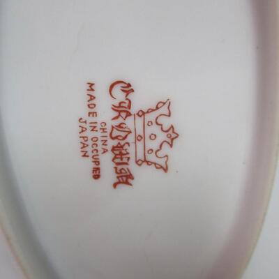 Oval Serving Platters - "Meito"  "Crown Lion Ivory"