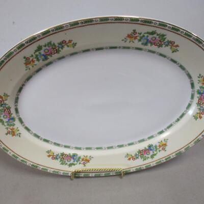 Oval Serving Platters - "Meito"  "Crown Lion Ivory"
