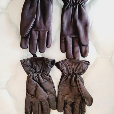 LEATHER RIDING GLOVES SIZE LARGE 2 PAIRS