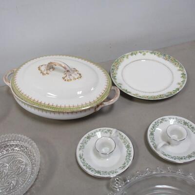 Clear Crystal & Fine China Dishes