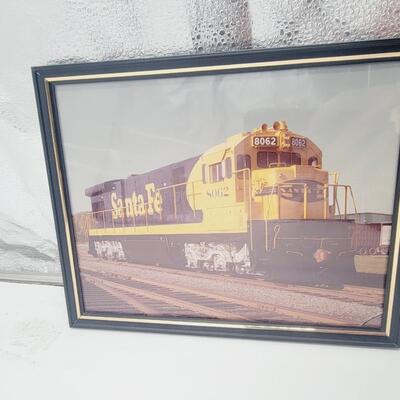 SANTE FE TRAIN FRAMED PICTURE