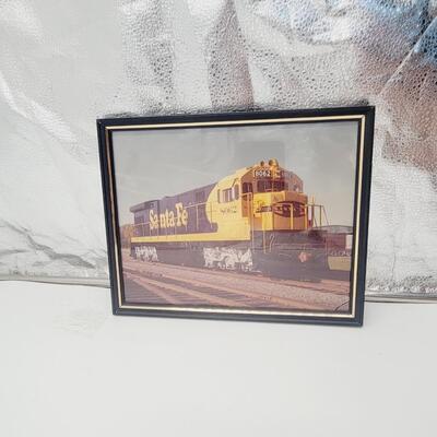 SANTE FE TRAIN FRAMED PICTURE