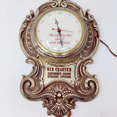 OLD CHARTER KENTUCKY BOURBON CLOCK