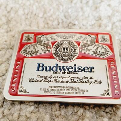 BUDWEISER METAL BELT BUCKLE NUMBERED