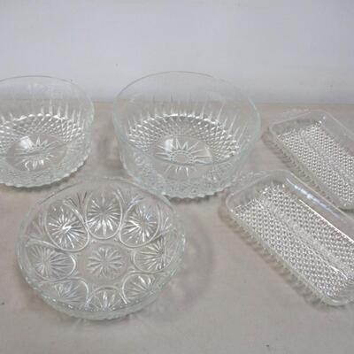 Clear Crystal Glass Serving Dishes