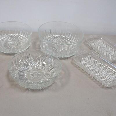 Clear Crystal Glass Serving Dishes