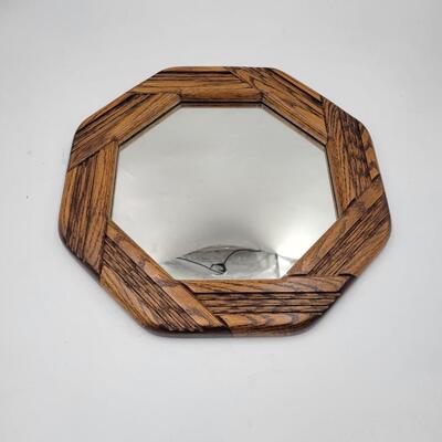 CUTE WOODEN FRAMED MIRROR