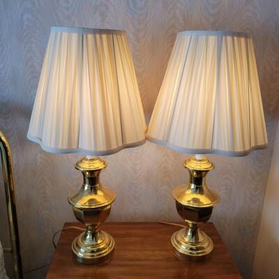 PAIR OF NICE GOLD TONED TOUCH LAMPS