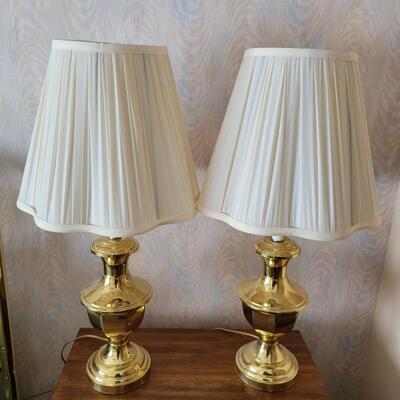 PAIR OF NICE GOLD TONED TOUCH LAMPS