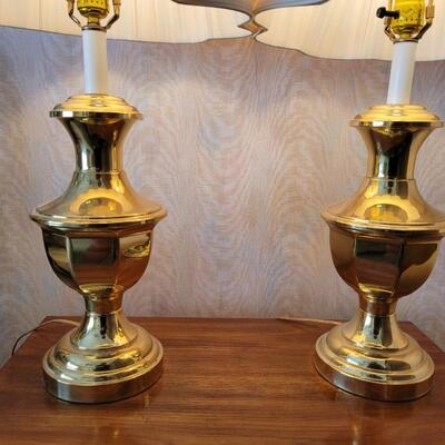 PAIR OF NICE GOLD TONED TOUCH LAMPS