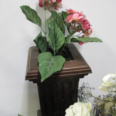 Artificial Flowers & Stand