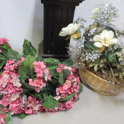 Artificial Flowers & Stand