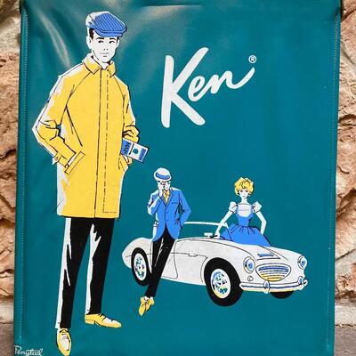Vintage Ken doll. Case, clothing, shoes and accessories