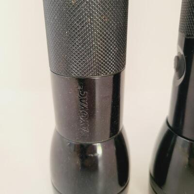 PAIR OF RAYOVAC METAL FLASHLIGHTS