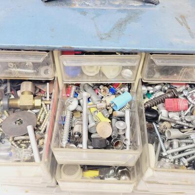 METAL BIN WITH BOLTS AND EXTRAS