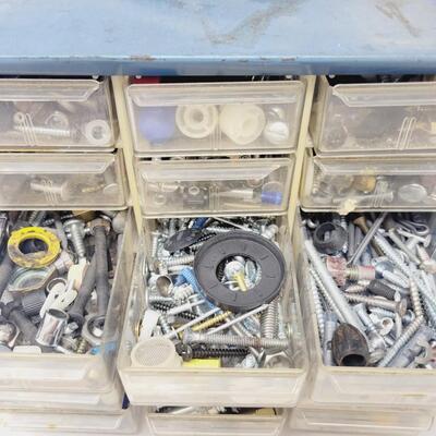 METAL BIN WITH BOLTS AND EXTRAS