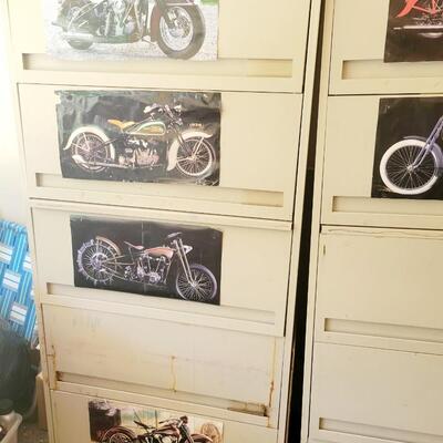 LARGE METAL GARAGE CABINETS SET #1