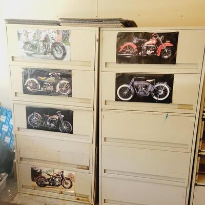 LARGE METAL GARAGE CABINETS SET #1