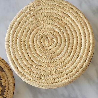 Lot 56: Native American Woven Basket with Lid