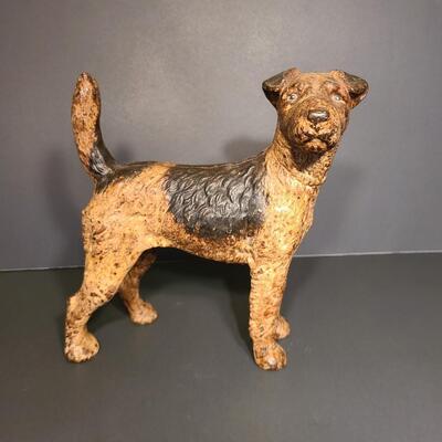 LOT 156C: Vintage/Antique Cast Iron Fox Terrier Dog Doorstop