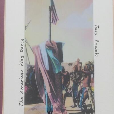 Lot 60: 'The American Flag Dance, circa 1905' by Cliff Mills - Vintage Hand Tinted Photograph