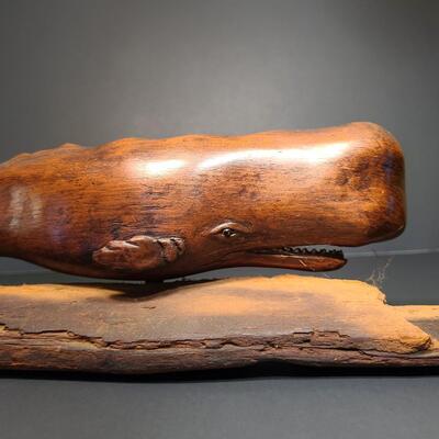 Lot 157: OOAK Artist Hand Carved Wood Set 