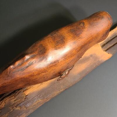 Lot 157: OOAK Artist Hand Carved Wood Set 