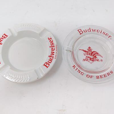 BUDWEISER ASH TRAYS SET OF 2