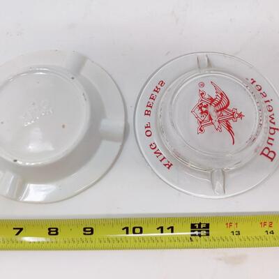 BUDWEISER ASH TRAYS SET OF 2