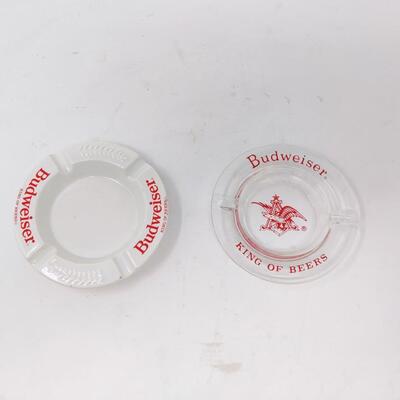 BUDWEISER ASH TRAYS SET OF 2