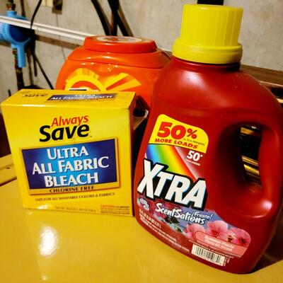 LARGE LOT OF LAUNDRY CLEANING ITEMS
