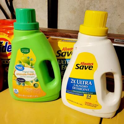LARGE LOT OF LAUNDRY CLEANING ITEMS