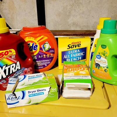 LARGE LOT OF LAUNDRY CLEANING ITEMS