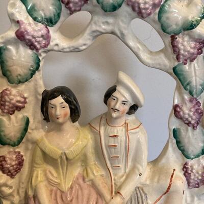 Staffordshire Porcelain Couple | Wedding Day | Bride and Groom | Man and Woman | Victorian Staffordshire Pottery | Hand Painted Porcelain