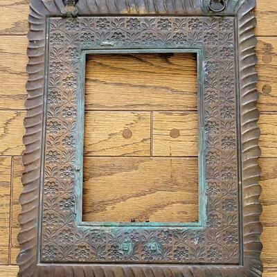 Lot 72: Antique Metal Frame with Candleholders
