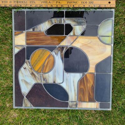 Lot 162C: NJ Artist OOAK 20 Inch Stained Glass Panel
