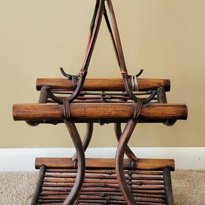 Lot 81: Vintage 2 Tier Wood Stand