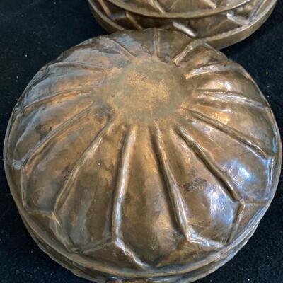 Vintage Turkish Brass Round Globe Lunchbox and Latch