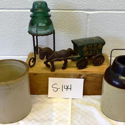 Crock and Inulator Lot