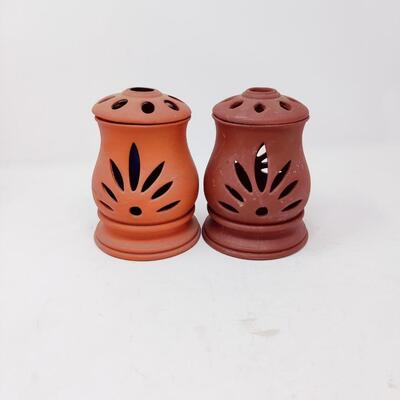 TERRA COTTA OUTDOOR CANDLE HOLDERS