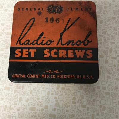GE Radio Knob set screws tin