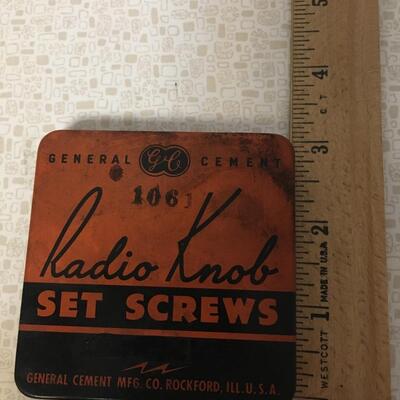 GE Radio Knob set screws tin
