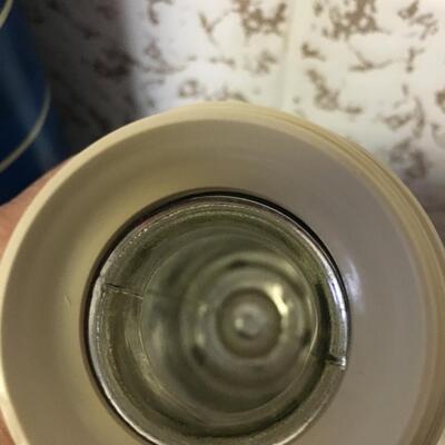 Vintage pair of 1971 Thermos Blue and Black filler