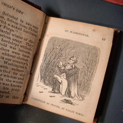 Lot 167: Miniature Children's Books from the 1800's ( Red)