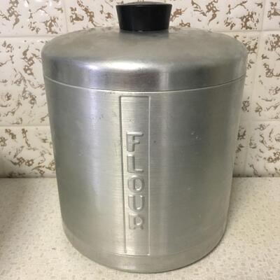 Vintage Aluminum cannister set.