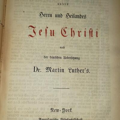 Large Lutheran Bible 1866 in German