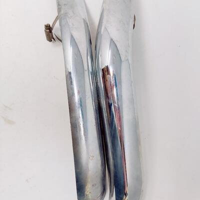 MOTORCYCLE CHROME EXHAUST HEAT SHIELDS